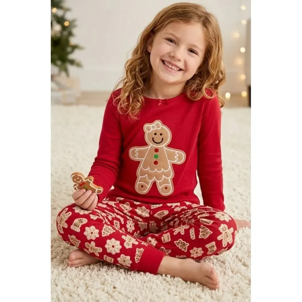 NWT❤️Gymboree Gingerbread Cotton 2-Piece Pajamas sz12